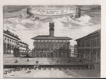 Veüe de la Place & due Palais du Podesta à …