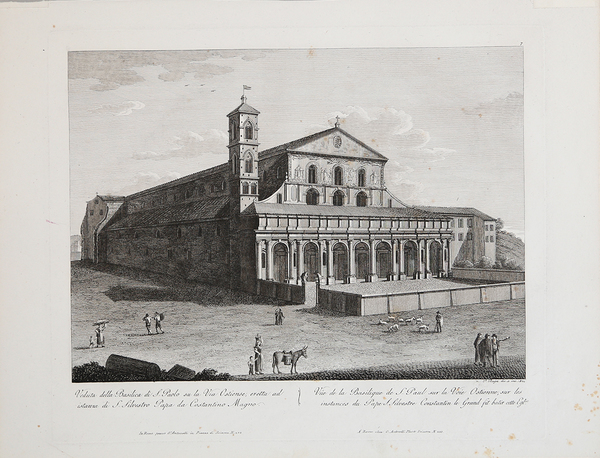 Veduta della Basilica di S. Paolo su la Via Ostiense, …