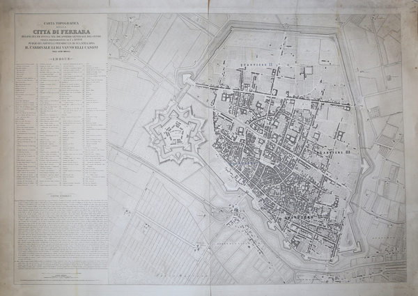 Carta Topografica della CittÃ di Ferrara delineata ed incisa nel …