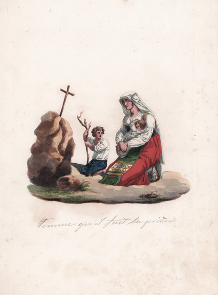 Femme qu'il fait la prière