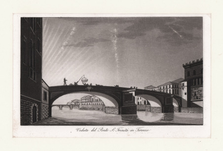 Veduta del Ponte S. Trinità in Firenze