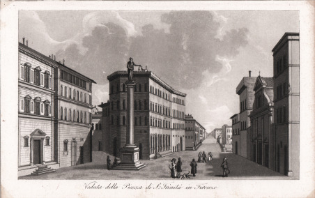 Veduta della Piazza di S. Trinità in Firenze