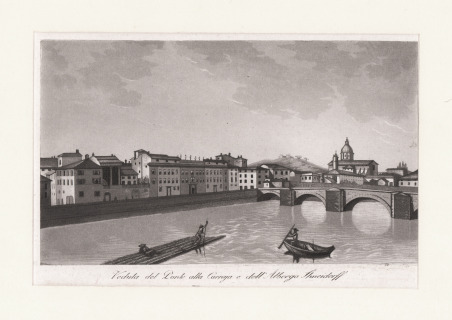 Veduta del Ponte alla Carraja e dell'Albergo Shneiderff