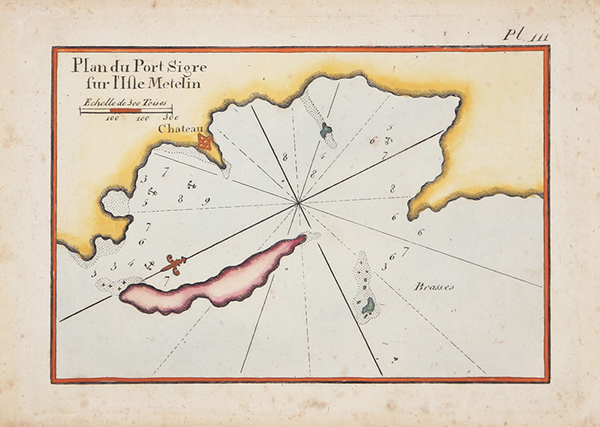 Plan du Port Sigre sur l'Isle Metelin