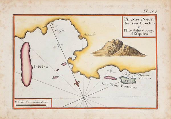 Plan du Port des Trois Bouches sur l'Isle Saint George …