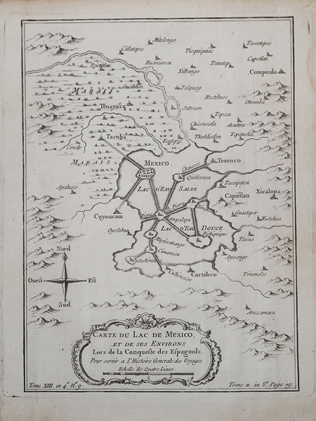 Carte du Lac de Mexico, et de ses Environs Lors …