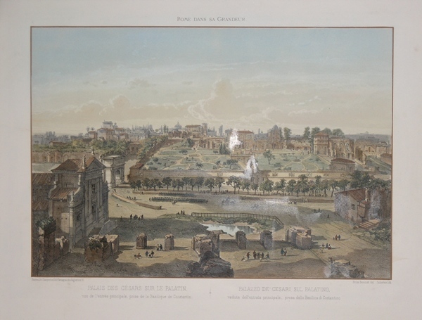 Palazzo de' Cesari sul Palatino, veduta dell'entrata principale, presa dalla …