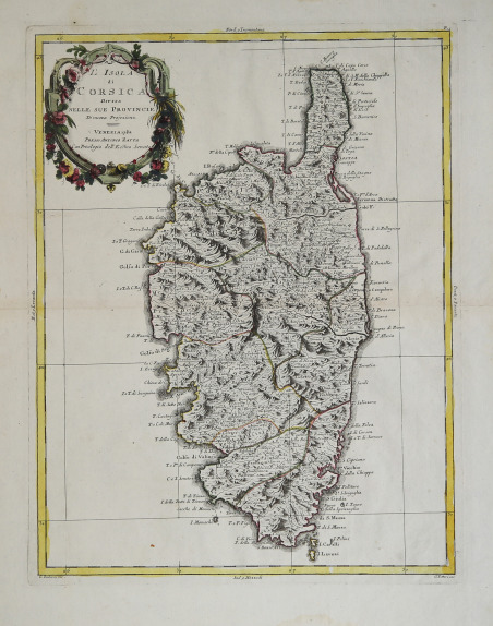 L' Isola di Corsica divisa nelle sue provincie