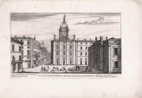 Piazza di monte Giordano ampliata da N.S.Papa Alessandro VII