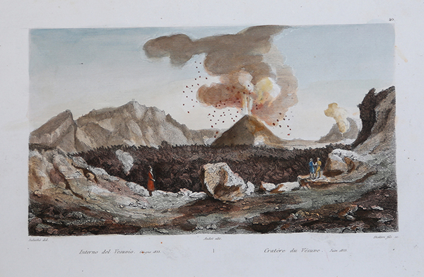 Interno del Vesuvio. Giugno 1833. / Cratère du Vésuve. Jun …