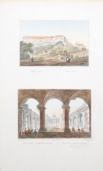 Monte Casino. Mont Cassin. / Monte Casino. Cortile dell'abbatiale. Mont …
