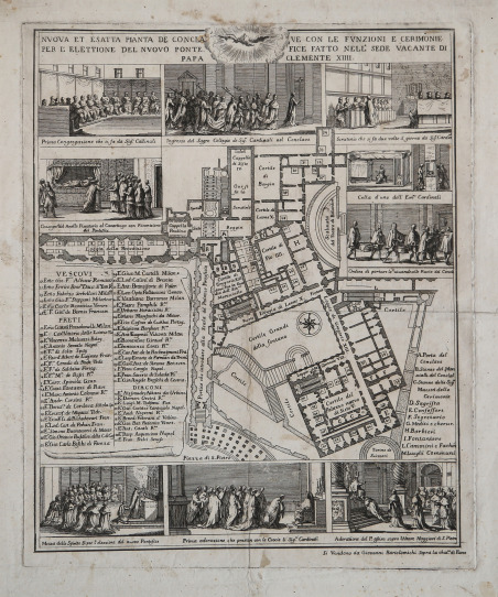 Cerimonia del Conclave dopo la morte di pappa Clemente XIV