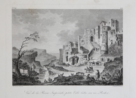 Vue de la Rocca Imperiale petite Ville batie sur un …