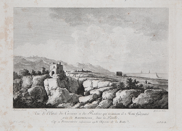 Vue de l'EntrÃ©e des Carrieres et des Rochers qui terminent …