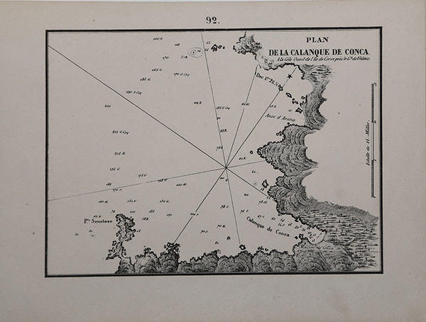 Plan De la Calanque de Conca. A la Còte Ouest …