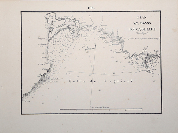 Plan Du Golfe de Cagliari. (Sardaigne)