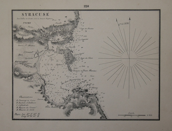 Syracuse Les Chiffres de Sondes sont en brasses Anglaises