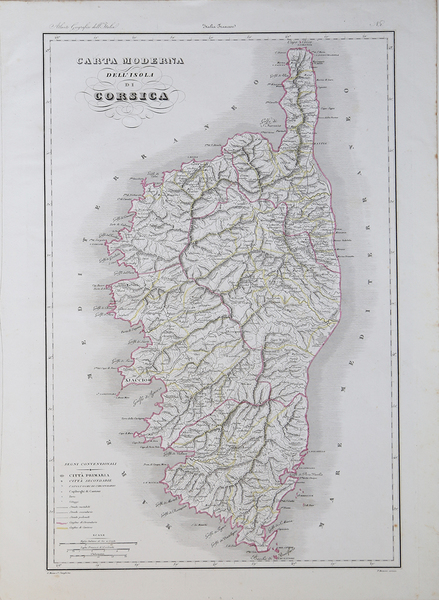Carta Moderna dell'isola di Corsica