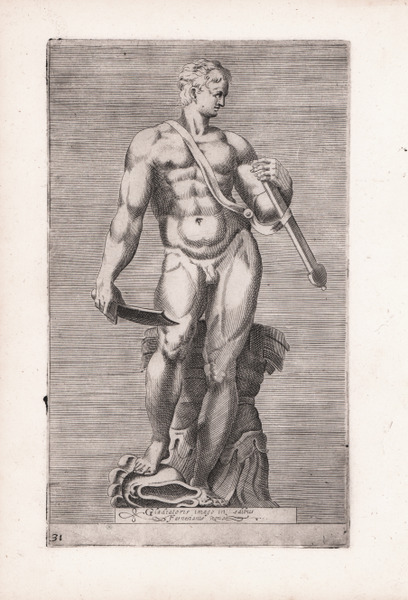 Gladiatoris imago in aedibus Farnesianis Rome (Gladiatore Farnese)