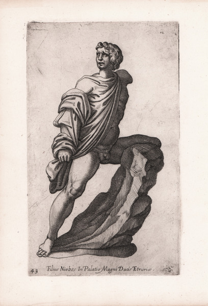 Filius Niobes. (Niobide che sale su una roccia)