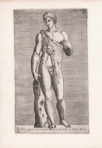 Pastoris signum marmoreum Romae in villa Iuly III Pont Max