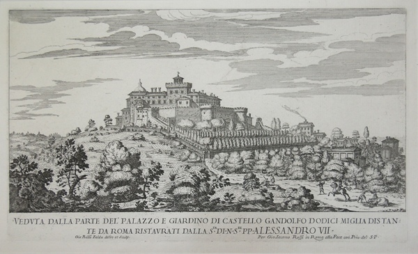 Veduta dalla Parte del' Palazzo e giardino di Castello Gandolfo …