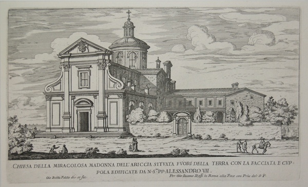 Chiesa della miracolosa Madonna dell'Ariccia situata fuori della terra con …