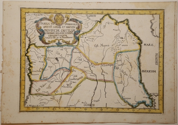 Tabula Topographica Omniu Locor et Conven. Provincia Castillae.