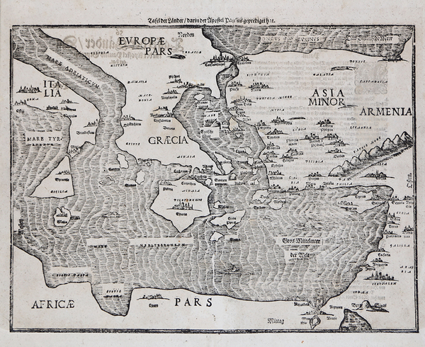 Tafel der Lender darin der Apostel Paulus geprediget hat