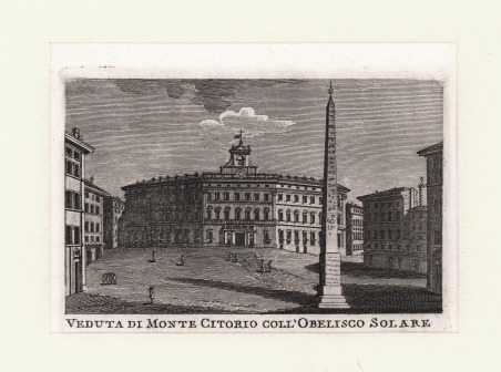 Veduta di Monte Citorio coll'Obelisco Solare