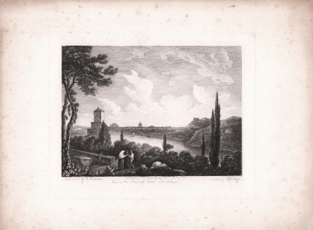View on the Tiber with Rome in the distance