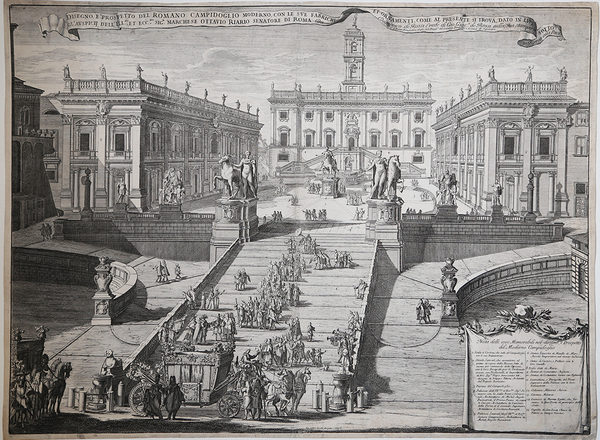 Disegno e prospetto del Romano Campidoglio Moderno con le sue …