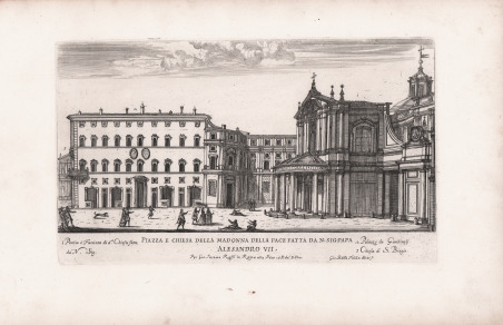 Piazza e Chiesa della Madonna della Pace fatta da N.Sig. …