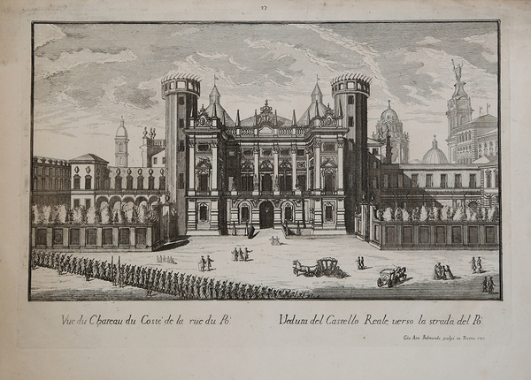 Vüe du Chateau du Costè de la rue du Po'. …