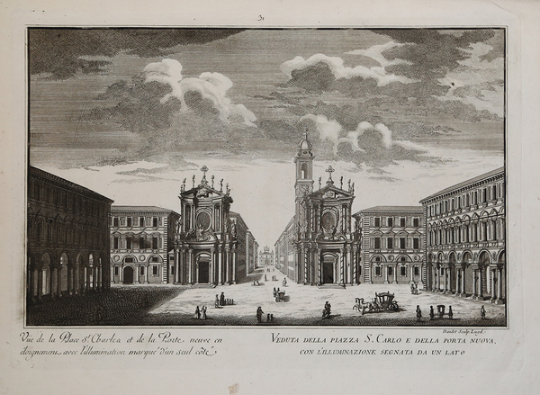 Vüe de la Place St.Charles et de la Porte neuve …