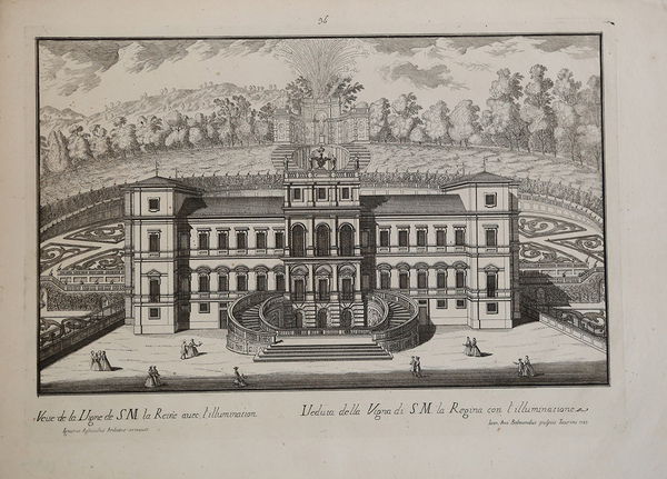 VeÃ¼e de la Vigne de S.M. la Reine avec l'illumination …