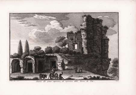 Avanzi del piano superiore, ed inferiore delle Terme di Tito