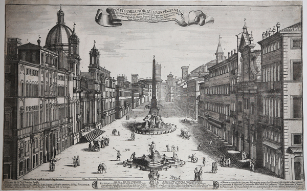 Prospetto della Nobile e Vaga Piazza Navona Con le misure …