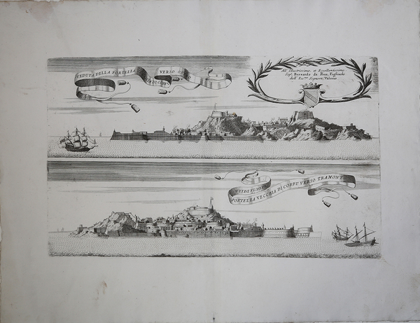 Veduta della Fortezza Vecchia di Corfu verso Ostro. / Veduta …