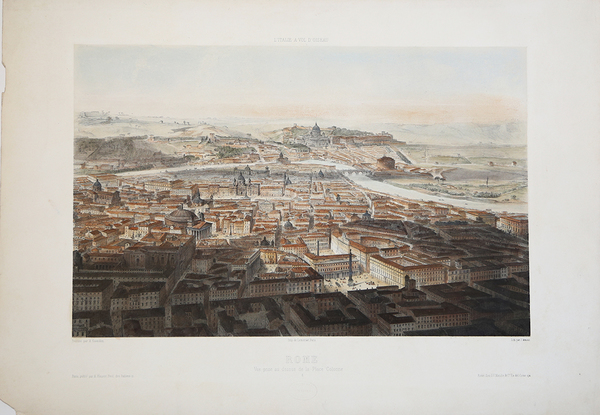 Rome Vue prise au dessus de la Place Colonne