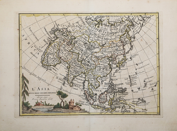 L'Asia divisa nelle sue parti principali