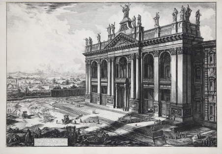 Veduta della Facciata della Basilica di S. Giovanni Laterano, Architettura …