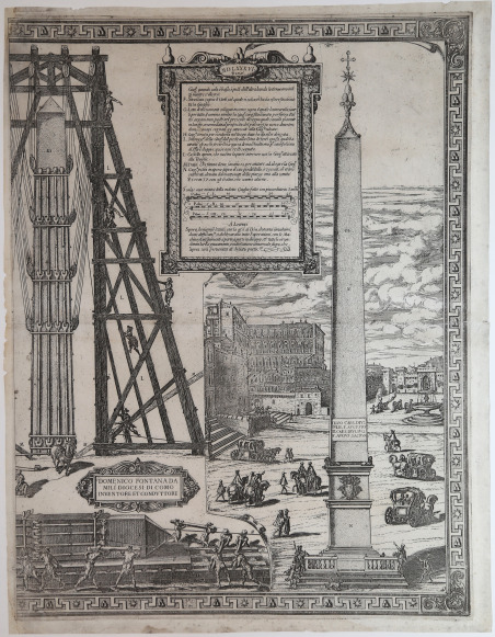 Disegno del modo di condurre l'obelisco detto volgar[en]te la Guglia…