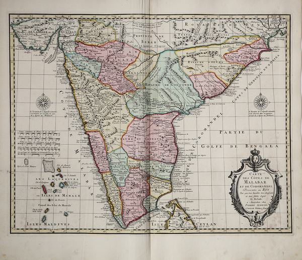 Carte des Côte de Malabar et de Coromandel…