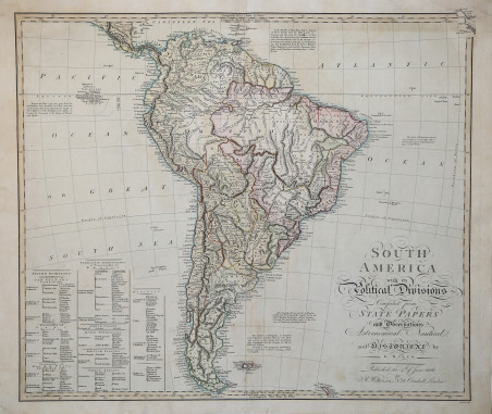 South America with Political Divisions.