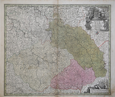 Mappa Geographica Regnum Bohemiae cum Adiunctis Ducatu Silesiae et Marchionatib, …