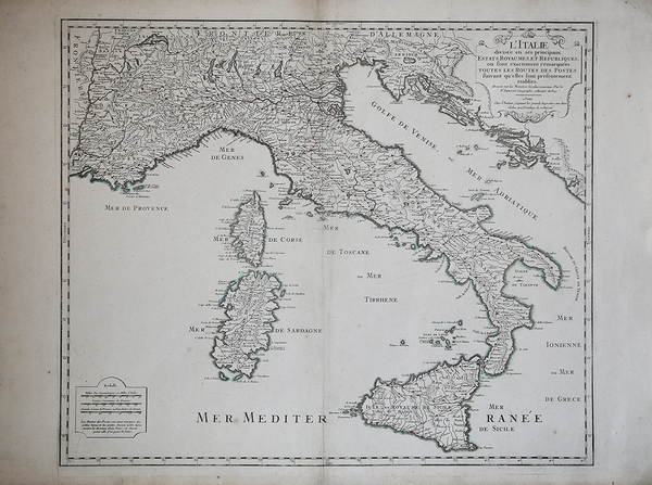 L'Italie divisée en ses principaux Estats, Royaumes et Republiques…