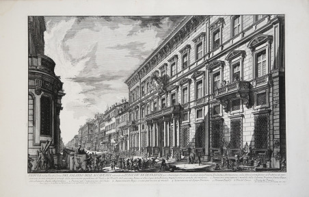 Veduta, nella Via del Corso, del Palazzo dell'Accademia istituita da …