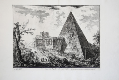 Veduta del Sepolcro di Cajo Cestio