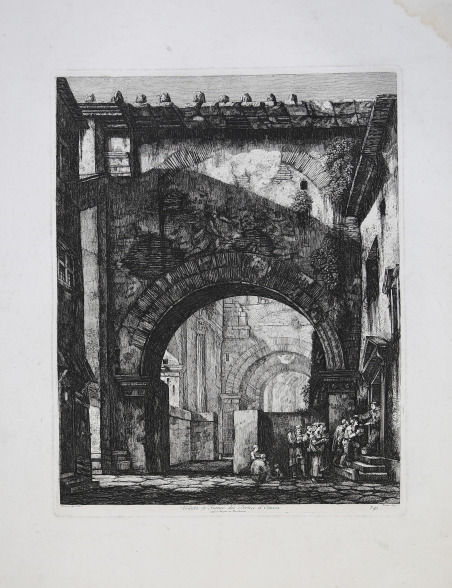 Veduta di Fianco dei Portici di Ottavia oggi S. Angelo …